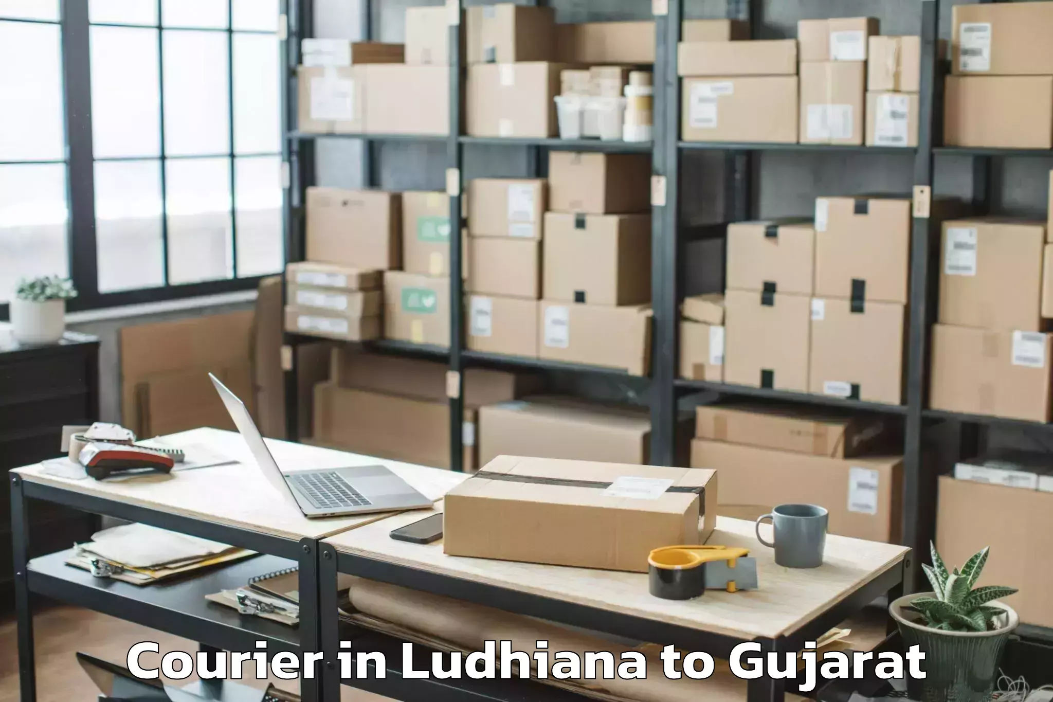 Get Ludhiana to Sardarkrushinagar Dantiwada Ag Courier